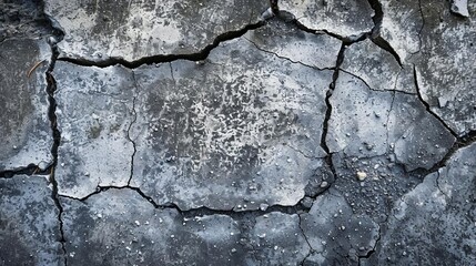 Fototapeta premium gritty concrete texture with fractured cracks and stains abstract background
