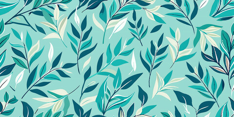 seamless pattern with leaves