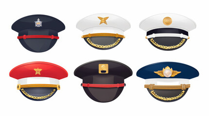 collection of navy hats