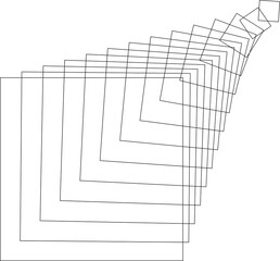 Square dynamic lines shape. Technology concept