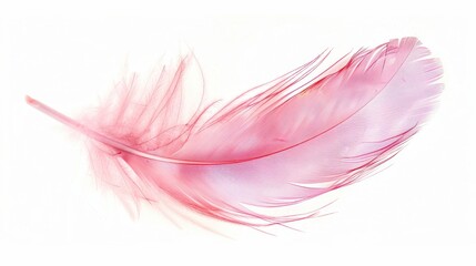 Beautiful Pink Feather - Generative AI