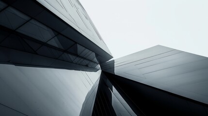 Fototapeta premium Minimalistic Abstract Architecture Desktop Wallpaper, Geometric Shapes, Monochromatic color, Modern Simplicity, banner design, brochure, pattern design, web, wallpaper, background template