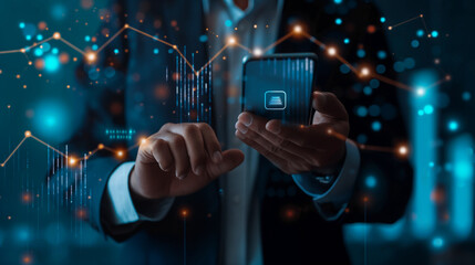 Futuristic Business Analytics and Data Management Concept
