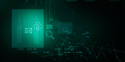 2d illustration Digital Abstract technology background