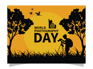 World Photography Day, World Photography Day social media banner and instagram banner post design