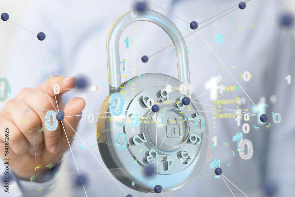 Poster certified guarantee approval or secure access system concept,