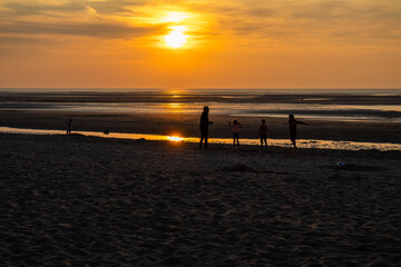 sunset on the beach