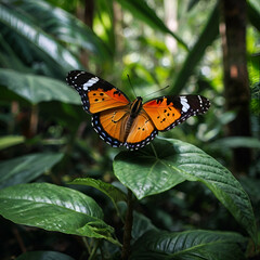 Obraz premium butterfly on a flower