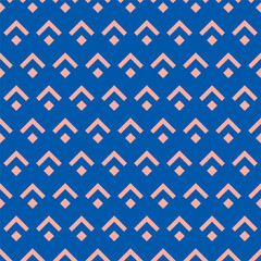 Blue seamless pattern with pink square