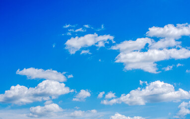 White clouds in blue sky