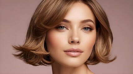 Fototapeta premium A Chic Bob Hairstyle for Elegance and Sophistication