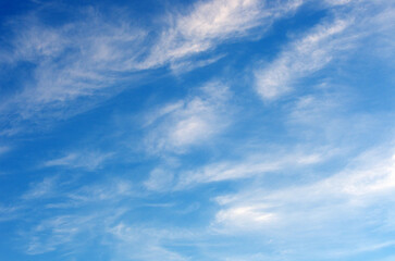 White clouds in blue sky