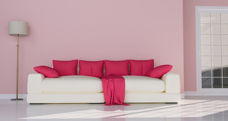modern room, some part of it, 3d