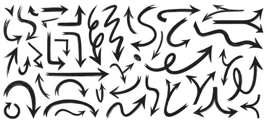 Brush strokes arrows