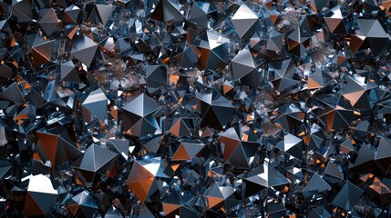 Obraz premium Metallic Pyramids Form Complex Geometric Abstract Background