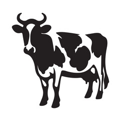 
Cow graphic vector , Cow black silhouette isolated on white background. Vector illustration