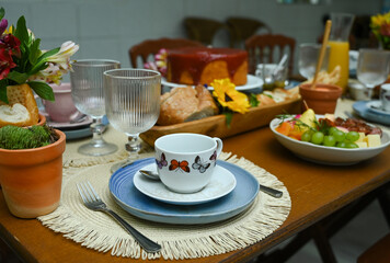  breakfast in the morning, table setting, table setting for a dinner, table and chairs in a restaurant, table and chairs, breakfast table, hotel breakfast, afternoon tea, set table, abundant table
