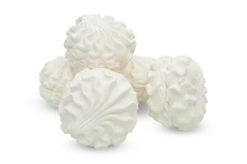 White marshmallow isolated on transparent background.