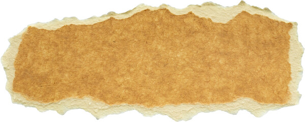 piece of brown paper tear isolated on white background