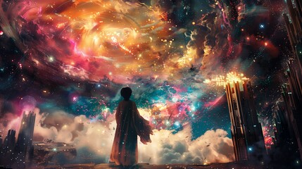 person in the night city