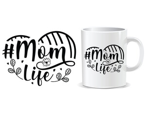 Happy mother's Day Mug Design Vector, Mother mug vector, Mom vector