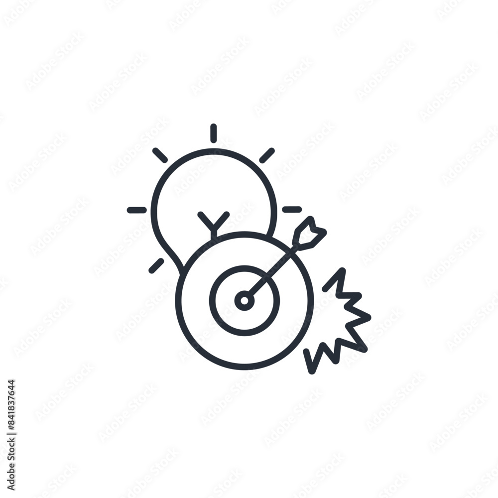 Poster creative solution icon. vector.editable stroke.linear style sign for use web design,logo.symbol illu