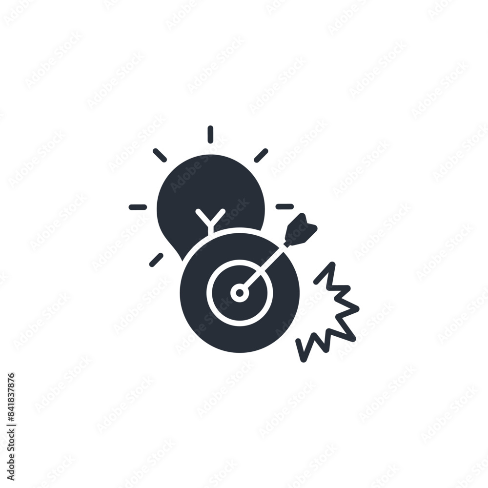 Poster creative solution icon. vector.editable stroke.linear style sign for use web design,logo.symbol illu