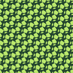 Hand drawn pressed flowers pattern