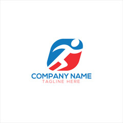 Fitness girl lifting dumbbell, biceps training, vector logo 
