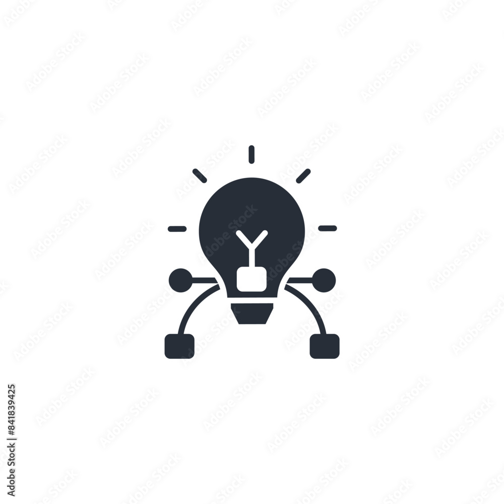 Poster idea generation icon. vector.editable stroke.linear style sign for use web design,logo.symbol illust
