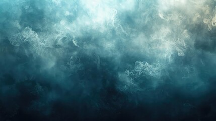 Obraz premium Turquoise Smoke Fills the Background with an Abstract Texture