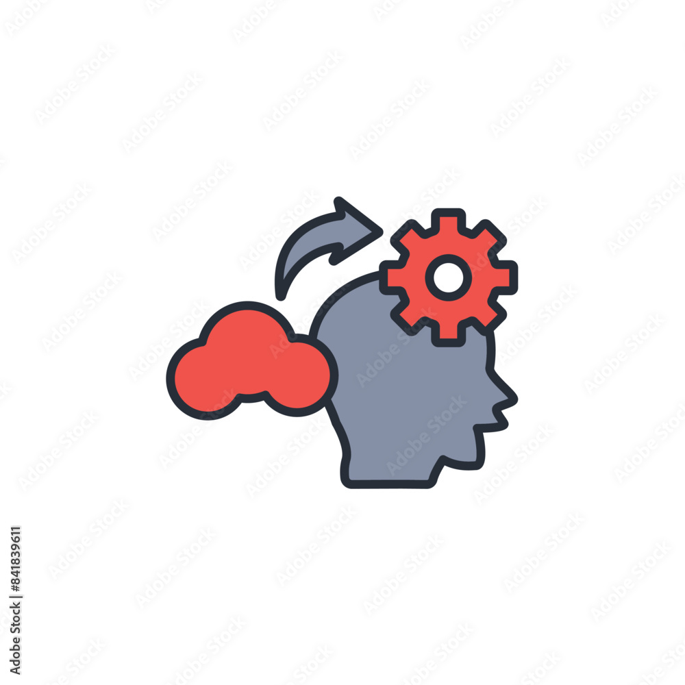 Poster imagination icon. vector.editable stroke.linear style sign for use web design,logo.symbol illustrati