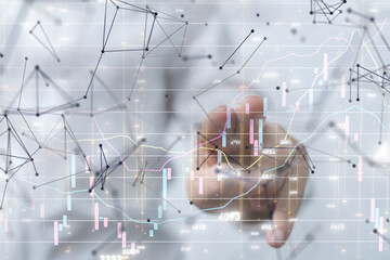 stock market graph business digital