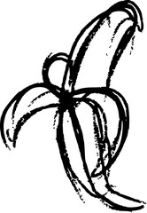 Banane Picnic doodle icon. Outdoor vector illustration. Hand drawn line art style. Sketch