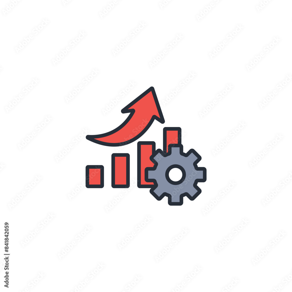 Poster progress icon. vector.editable stroke.linear style sign for use web design,logo.symbol illustration.