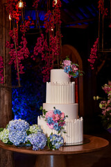 cake with flowers, wedding decoration, wedding cake with pink flowers, white cake, birthday cake,...