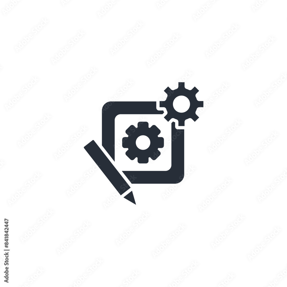 Poster prototype icon. vector.editable stroke.linear style sign for use web design,logo.symbol illustration