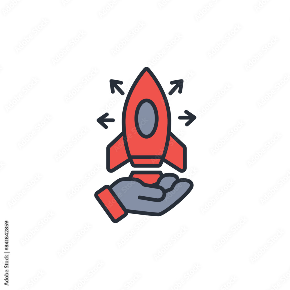 Poster startup icon. vector.editable stroke.linear style sign for use web design,logo.symbol illustration.