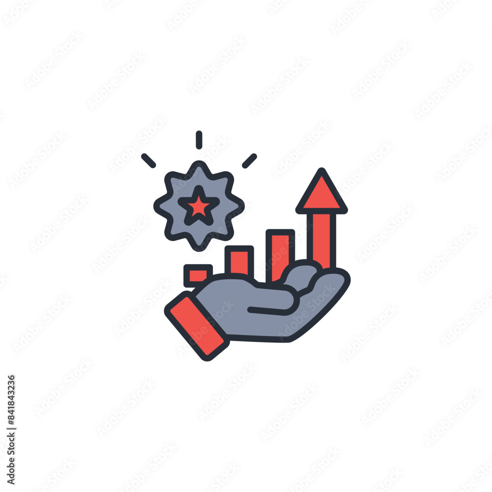 Poster value creation icon. vector.editable stroke.linear style sign for use web design,logo.symbol illustr