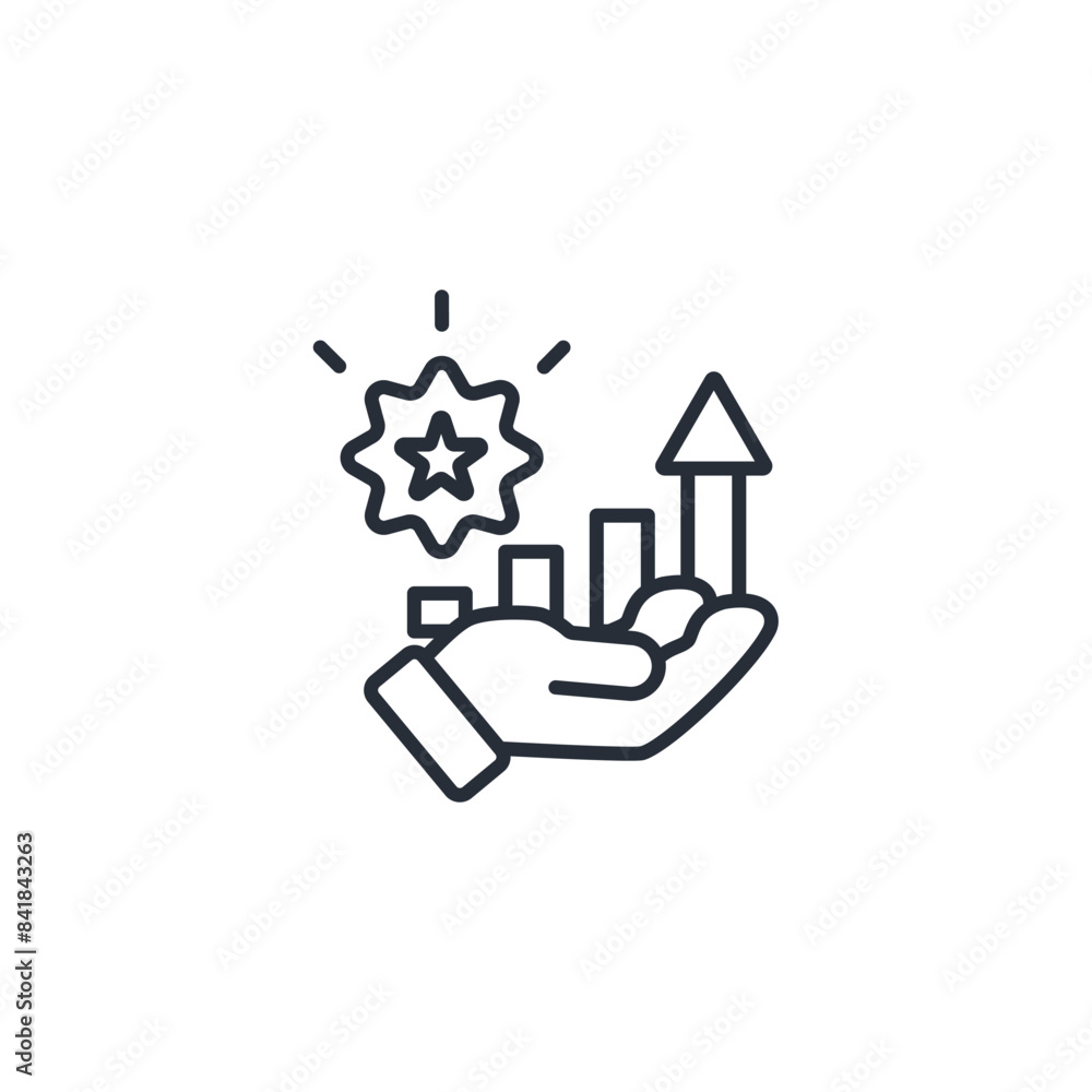 Poster value creation icon. vector.editable stroke.linear style sign for use web design,logo.symbol illustr