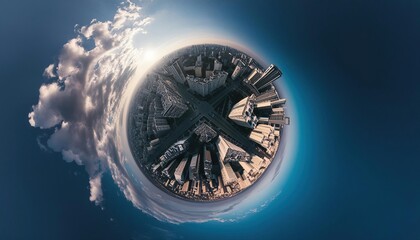3d city sphere 