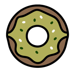 cute colorful donut icons	