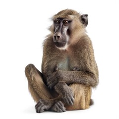 Obraz premium Baboon isolated on white background 