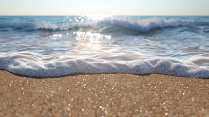 Flat sand on a beach textured backdrop
