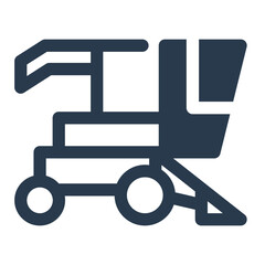 Harvester Technology Advancements Vector Icon Illustration