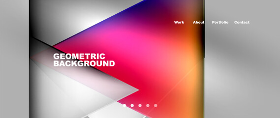 Fototapeta premium Gradient triangle geometric minimal wallpaper