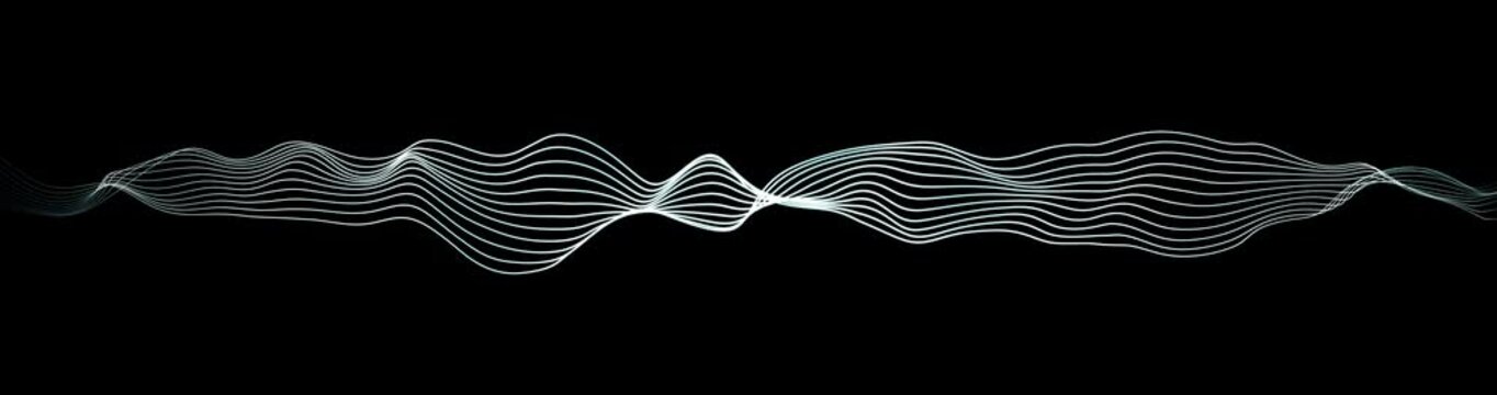 Ultra Wide Twirling and Waving Lines on Transparent Background Loop