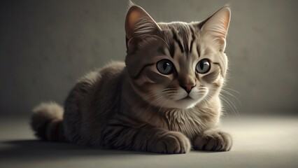 Cat Character, Cute 3D Cat Character Clipart, 3D Animation Cartoon Style, 3D Render Illustration