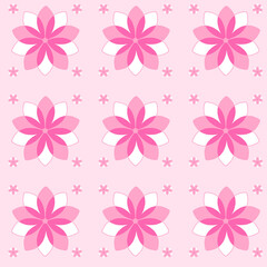 cute pink antique pattern flower