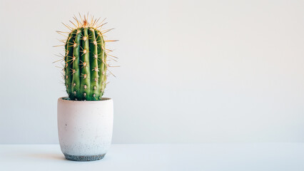 cactus in a pot on white background